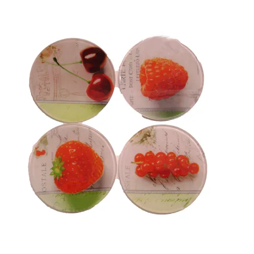 Glas onderzetters fruit